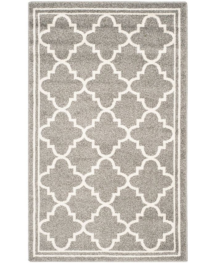 Safavieh Amherst Dark Gray and Beige 2'6" x 4' Outdoor Area Rug