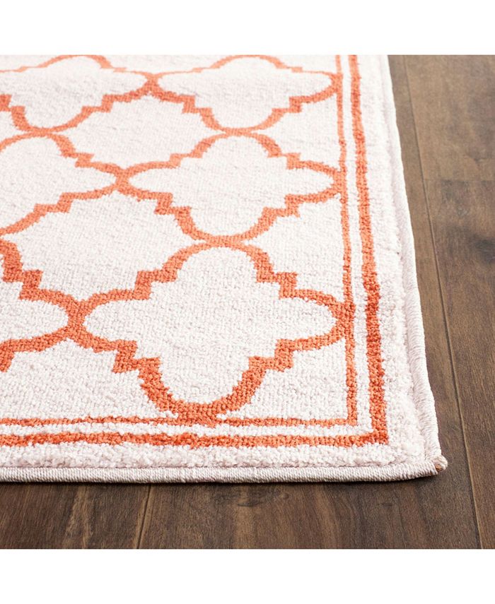 Safavieh Amherst Beige and Orange 2'3" x 9' Runner Outdoor Area Rug