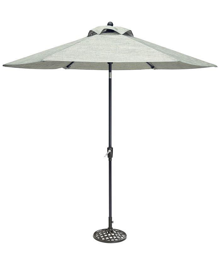Agio Vintage II Outdoor 11' Umbrella with Base