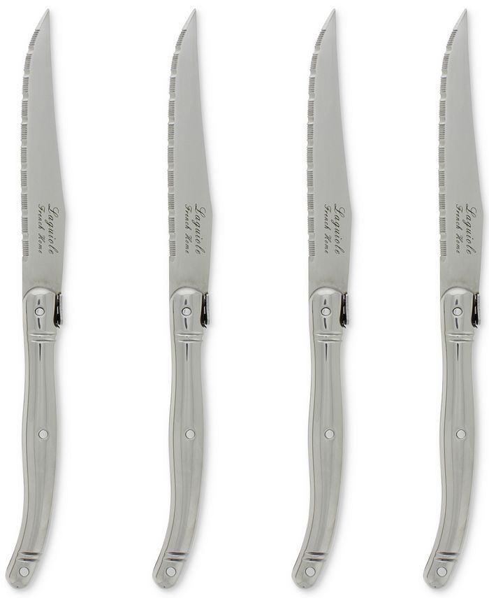 French Home Laguiole Stainless Steel Steak Knives, Set of 4