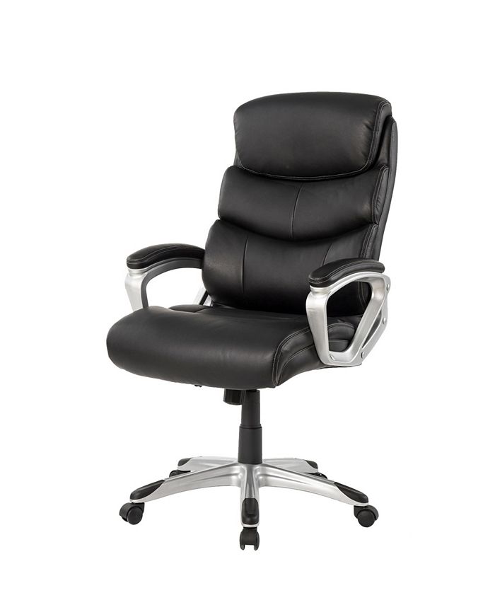 Elm Plus Black Gaslift Adjustable Height Swivel Office Chair