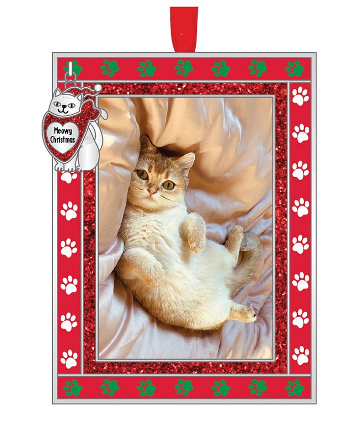 Ganz Frame Ornament Cat 'Meowy Christmas'