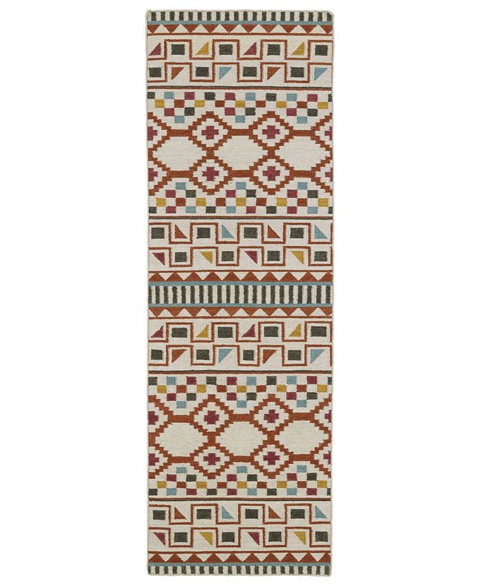 Kaleen Nomad NOM08-53 Paprika 2'6" x 8' Runner Rug