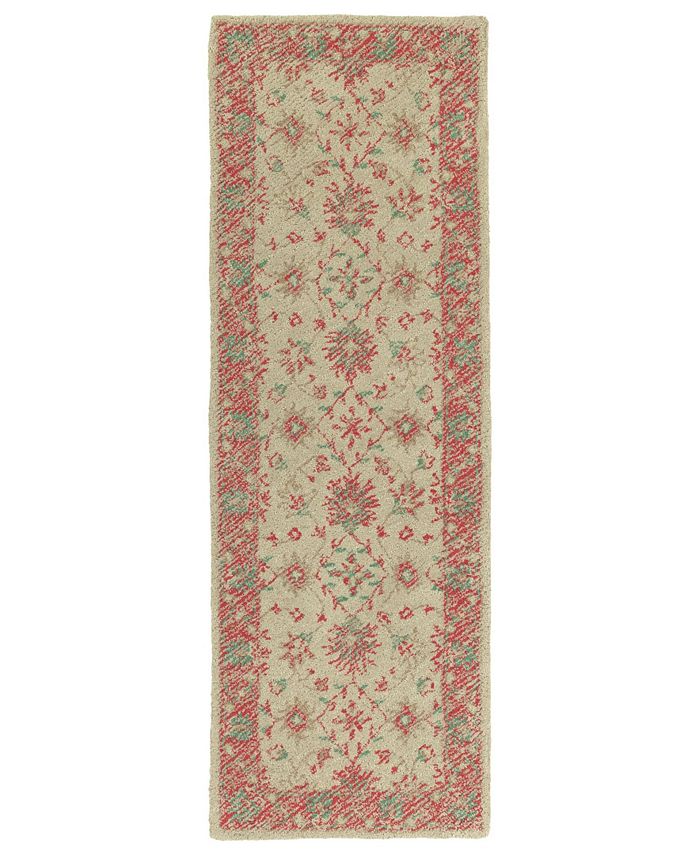 Kaleen Weathered WTR06-36 Watermelon 2' x 6' Runner Rug