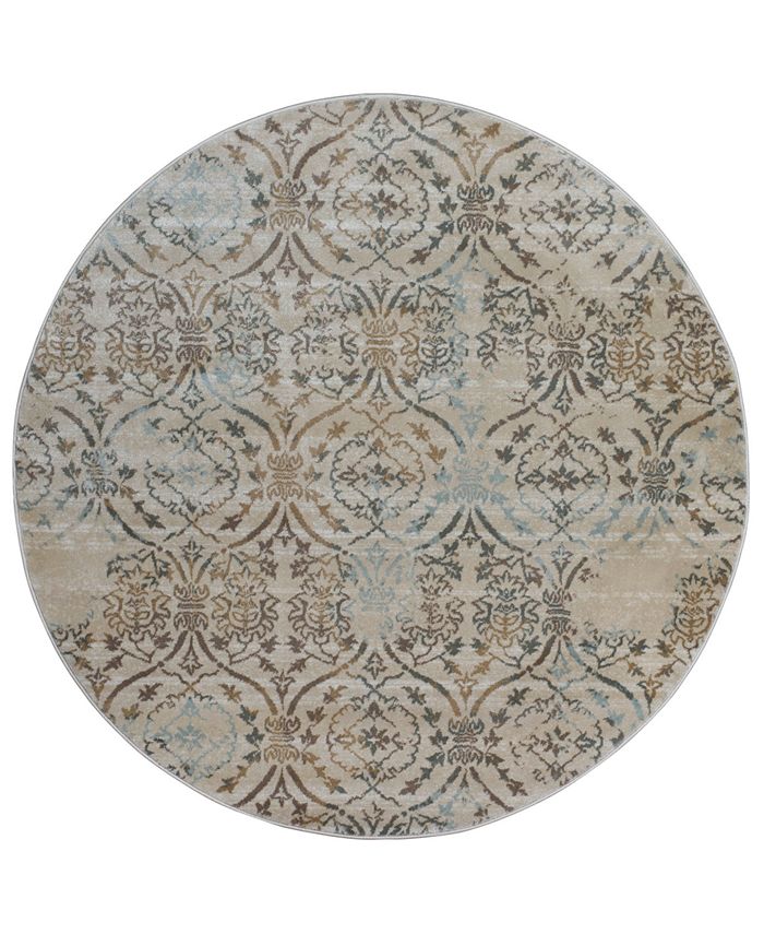 KM Home CLOSEOUT! Teramo Mystic 5'3" Round Area Rug