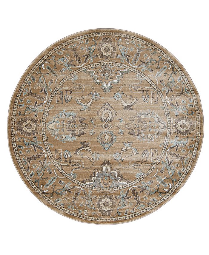 KM Home CLOSEOUT! Cantu 3562 5'3" x 5'3" Round Area Rug