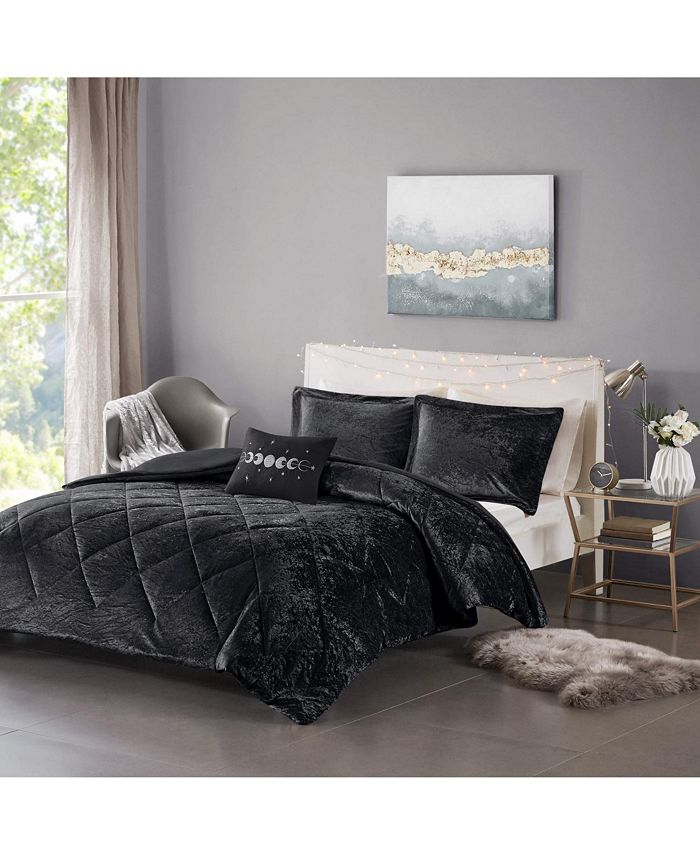 Gracie Mills Felicia Duvet Set - California King - Black