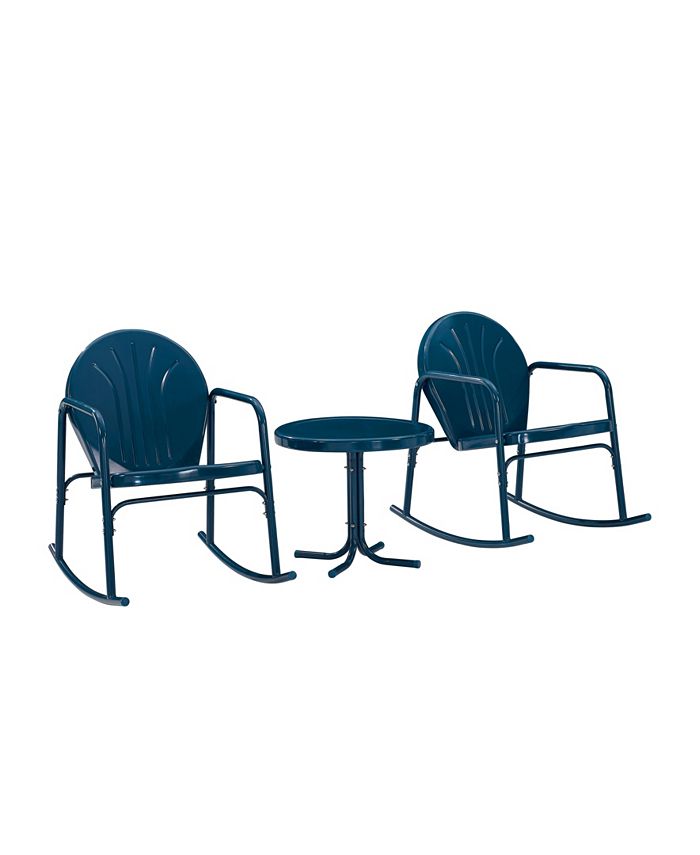 Crosley Griffith 3 Piece Outdoor Rocking Chair Set