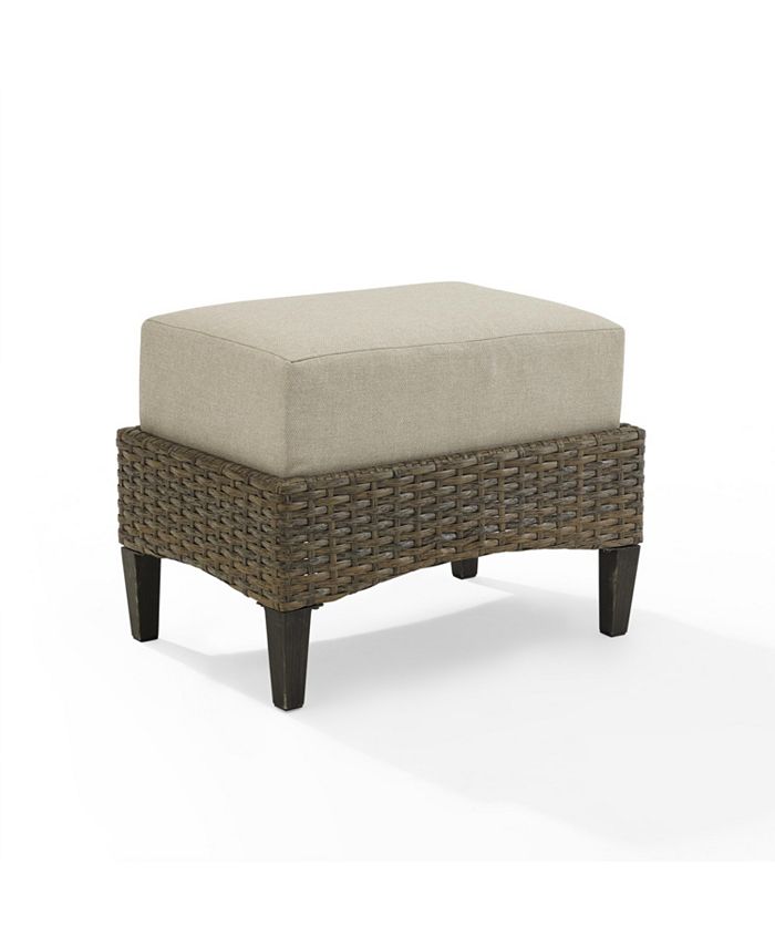 Crosley Rockport Outdoor Wicker Ottoman