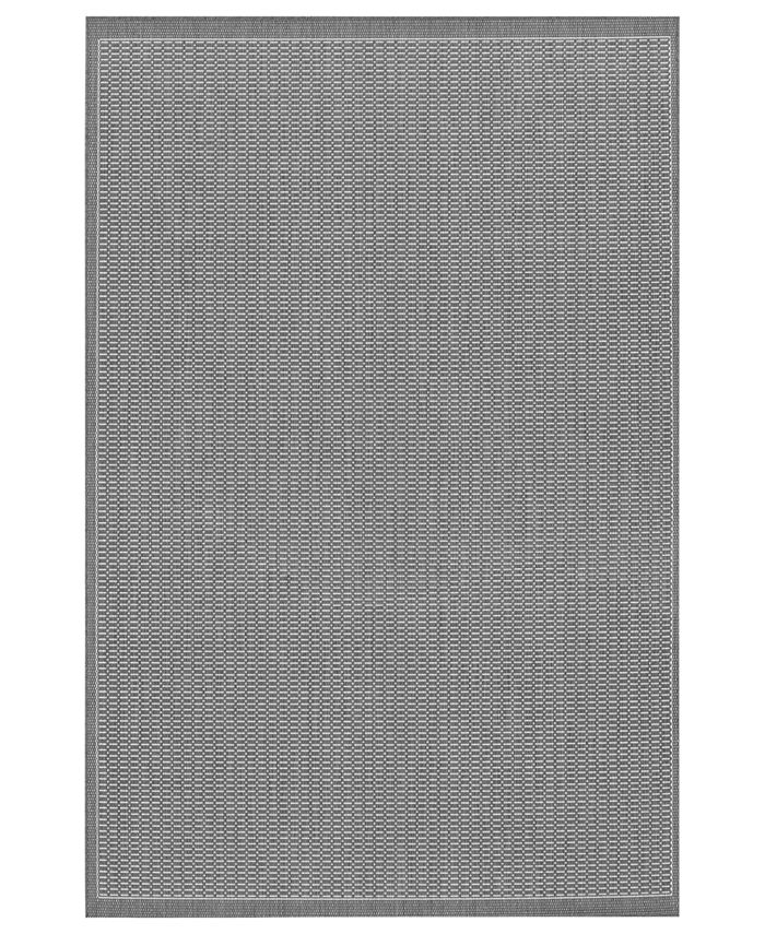 Couristan CLOSEOUT! Recife Saddle Stitch Machine-Washable Terracotta/Natural 3'9" x 5'5" Indoor/Outdoor Area Rug