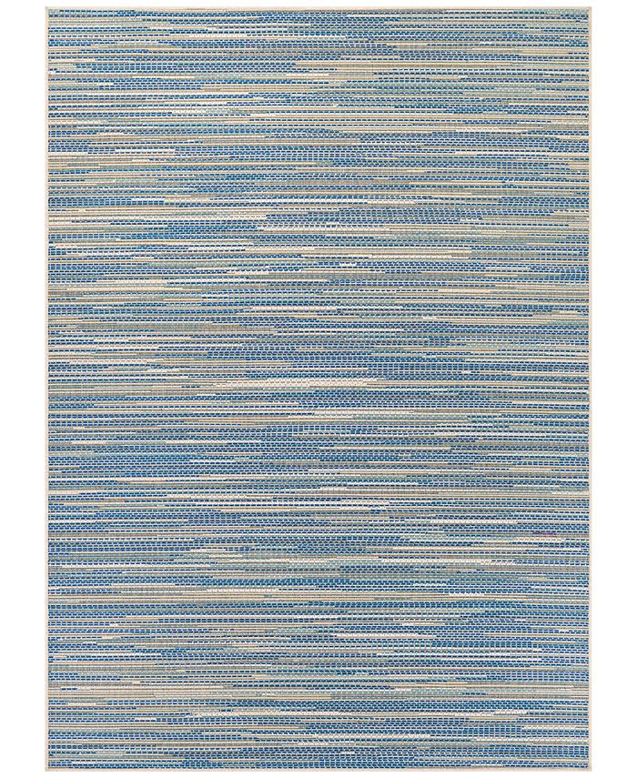 Couristan Monaco Alassio Sand-Azure-Turquoise 8'6" x 13' Indoor/Outdoor Area Rug