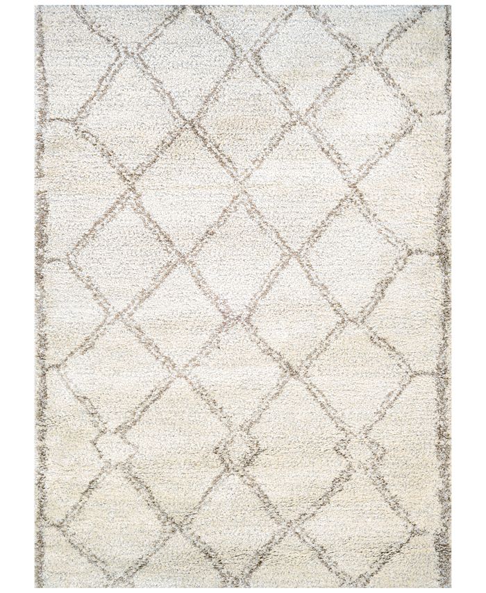 Couristan Enclave Shag Kyoto Snowflake-Bronze 3'11" x 5'6" Area Rug