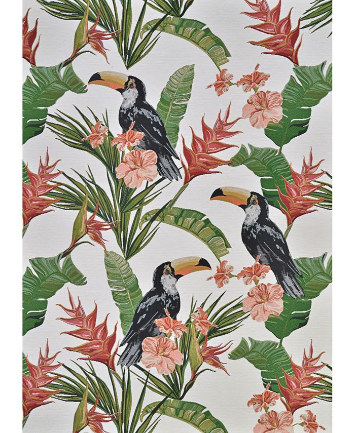 Couristan Dolce Toucans 5'3" x 7'6" Area Rug