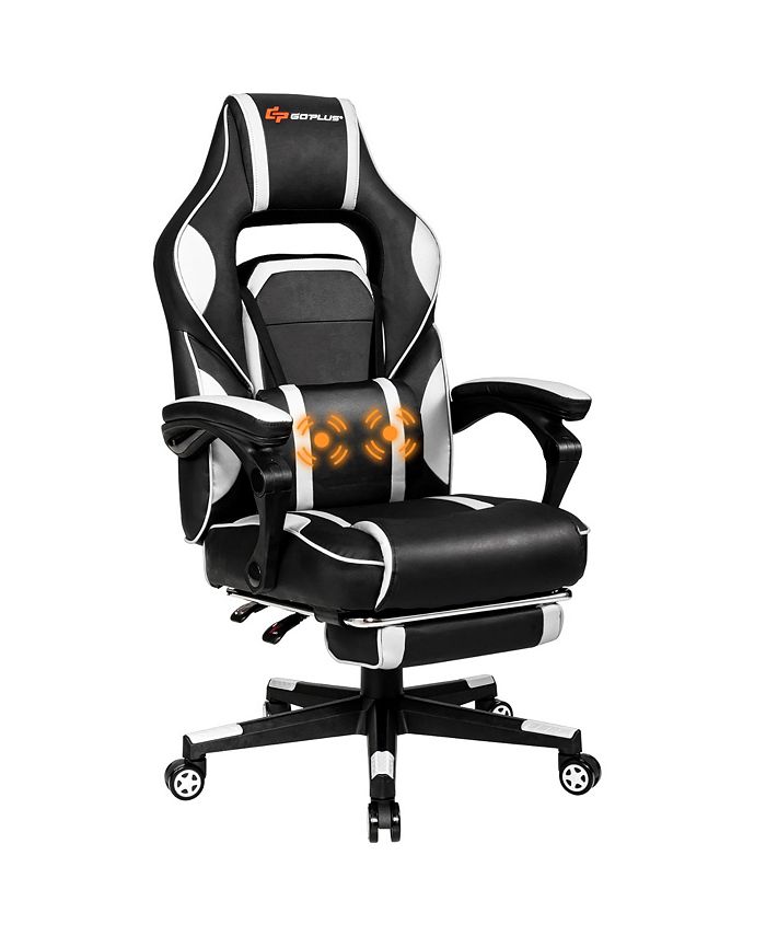 Costway Massage Gaming Chair Reclining Racing Computer Office Chair