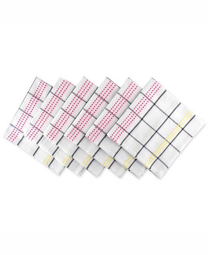 Design Imports Color Pop Plaid Napkin Set of 6