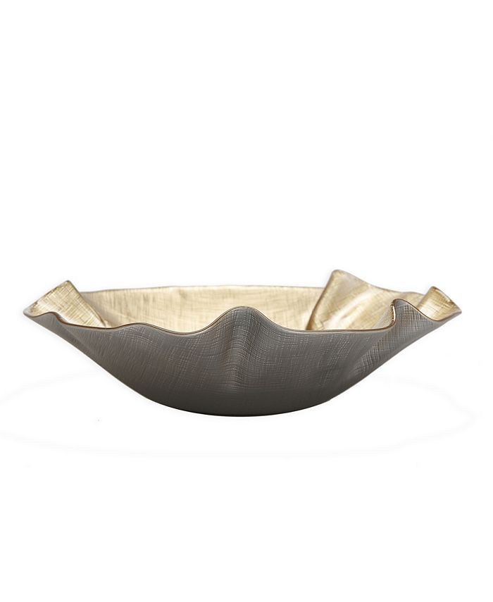 Classic Touch Gold - Tone Brushed Bowl