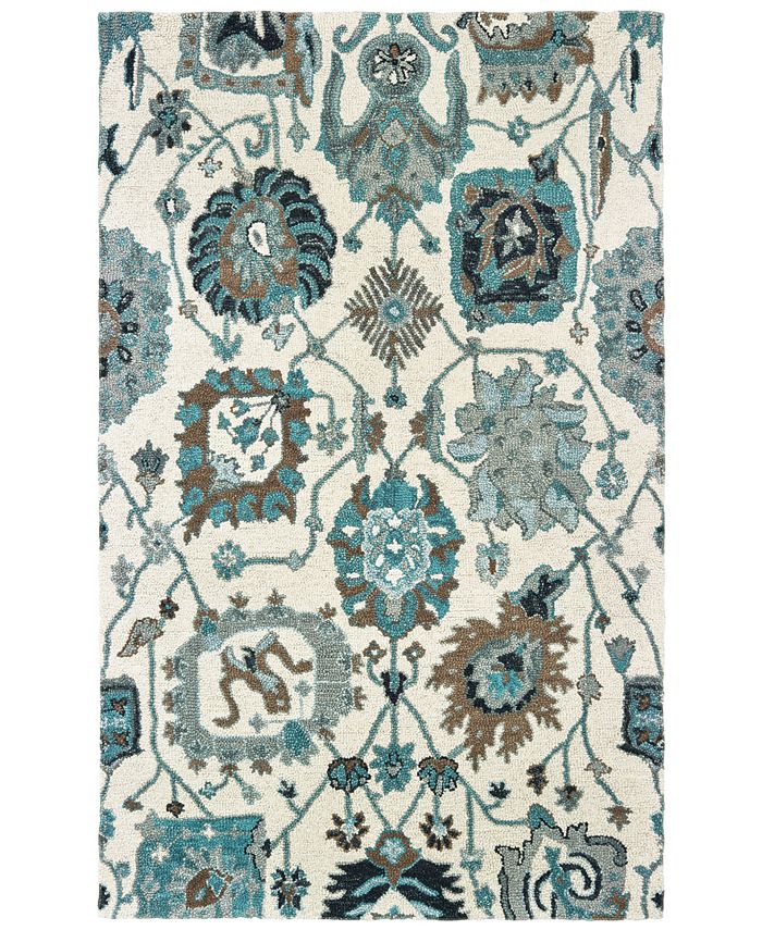 Oriental Weavers Zahra 75503 Ivory/Blue 5' x 8' Area Rug