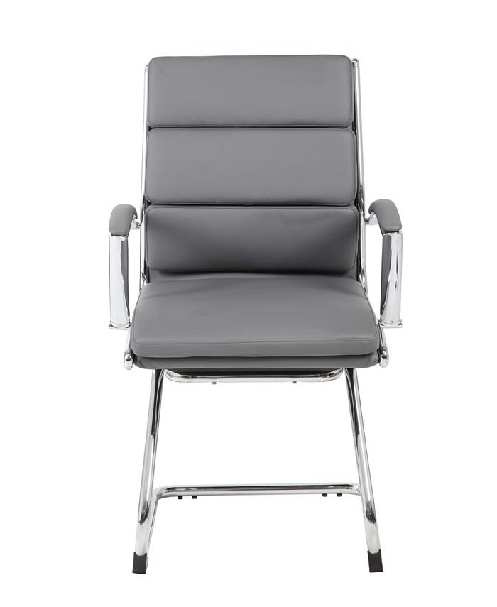 Boss Office Products Executive CaressoftPlus Guest Chair with Chrome Finish