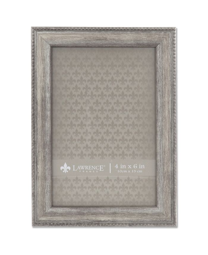 Lawrence Frames Classic Bead Border Burnished Picture Frame, 4" x 6"