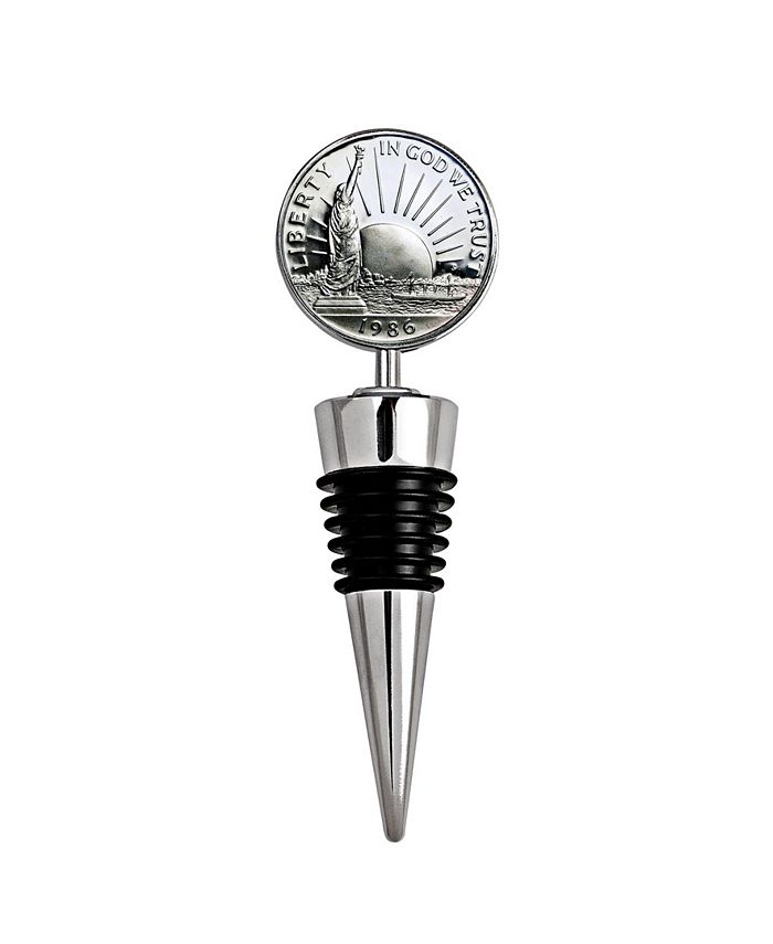 American Coin Treasures Statue of Liberty Commemorative Half Dollar Coin Wine Stopper