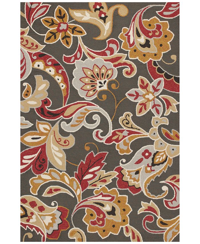 Kas Harbor Flora 4213 Taupe 3'3" x 5'3" Indoor/Outdoor Area Rug