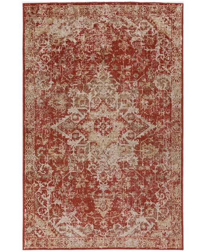 D Style CLOSEOUT! Landes LAN01 Paprika 5'3" x 7'5" Area Rug