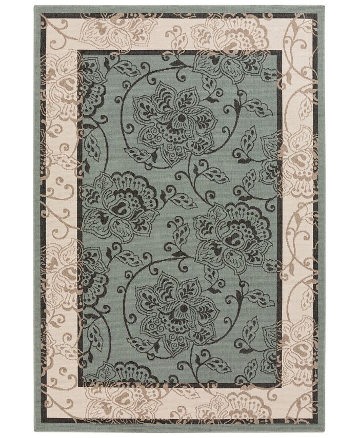 Surya Alfresco ALF-9594 Sage 8'9" Square Area Rug, Indoor/Outdoor