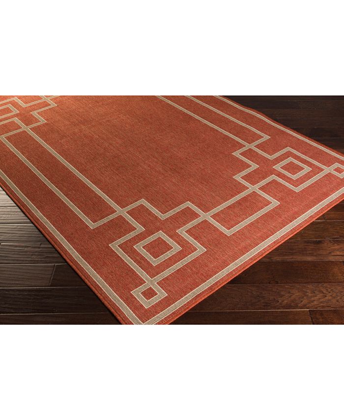 Surya Alfresco ALF-9631 Rust 6' x 9' Area Rug, Indoor/Outdoor