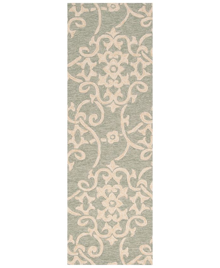 Surya Rain RAI-1103 Sea Foam 2'6" x 8' Runner Area Rug, Indoor/Outdoor