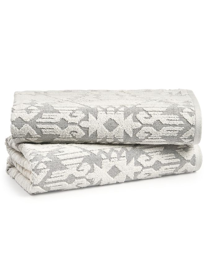 Hotel Collection CLOSEOUT! for Hotel Collection Mojave 2-Pc. Flatweave Towel Bundle