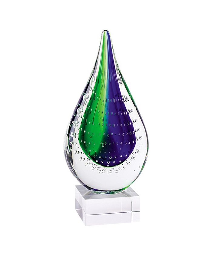 Badash Crystal Teardrop Art Glass Sculpture