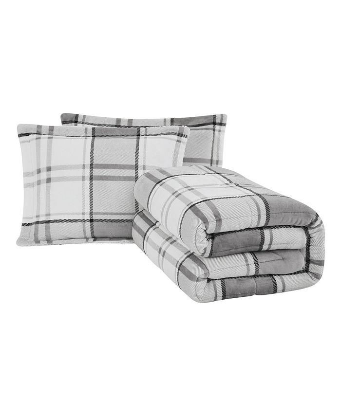 London Fog Ronnie Plaid 2 Piece Comforter Set, Twin/Twin XL