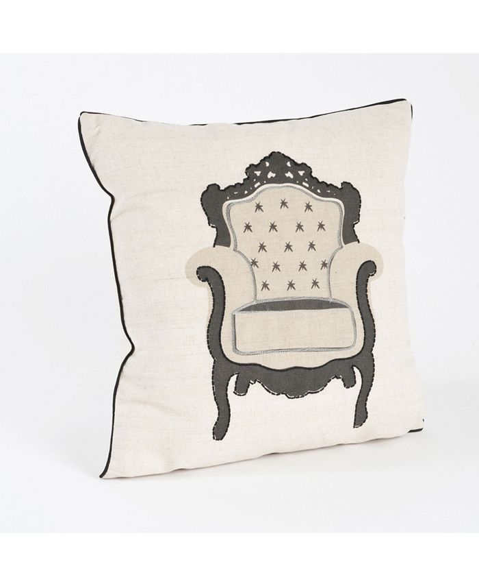 Saro Lifestyle Armchair Decorative Pillow, 18" x 18"