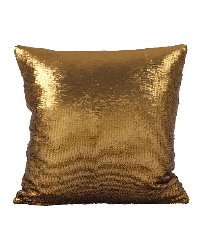 Saro Lifestyle Sirun Reversible Sequin Mermaid Poly Filled Decorative Pillow, 18" x 18"