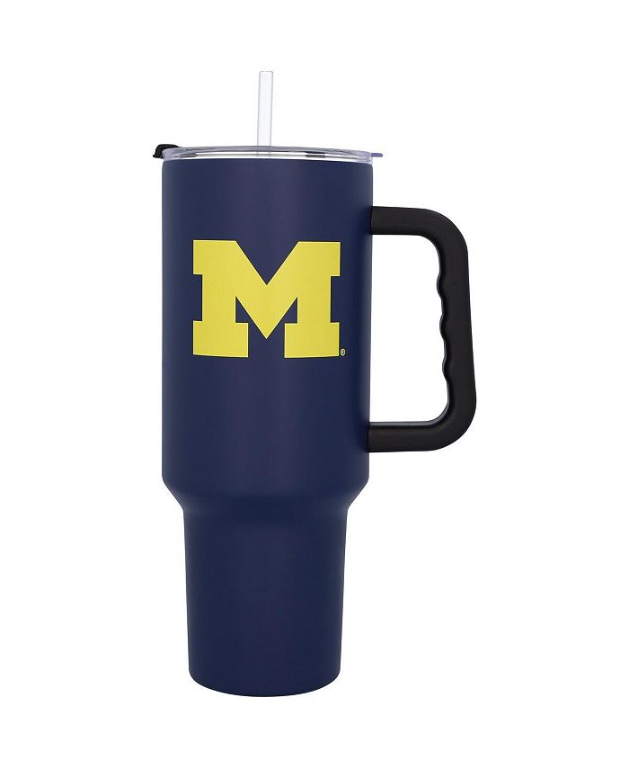 Logo Brands Michigan Wolverines 40 Oz Travel Tumbler with Handle