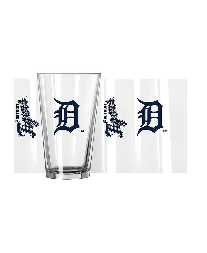 Logo Brands Detroit Tigers 16 Oz Team Wordmark Game Day Pint Glass