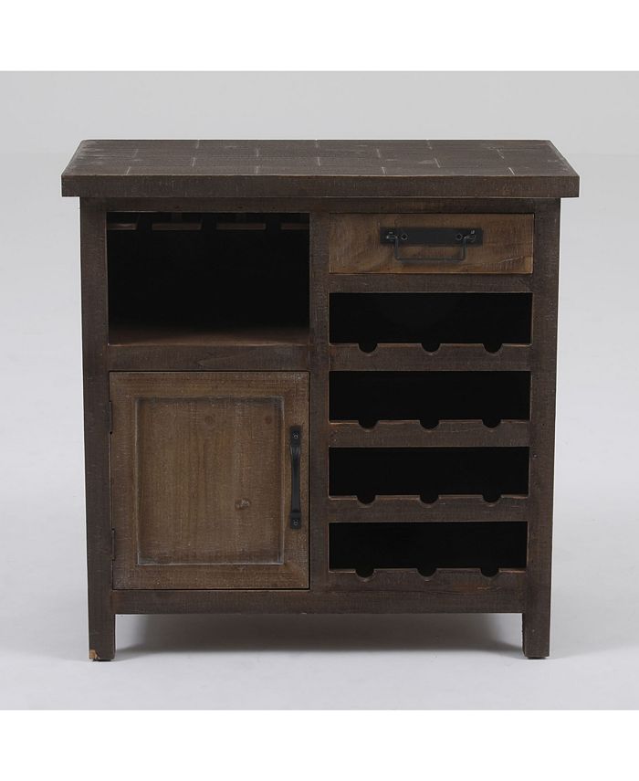 Luxen Home Wine Station Wood Console Cabinet