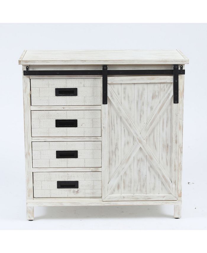 Luxen Home Wood Farmhouse Storage Cabinet