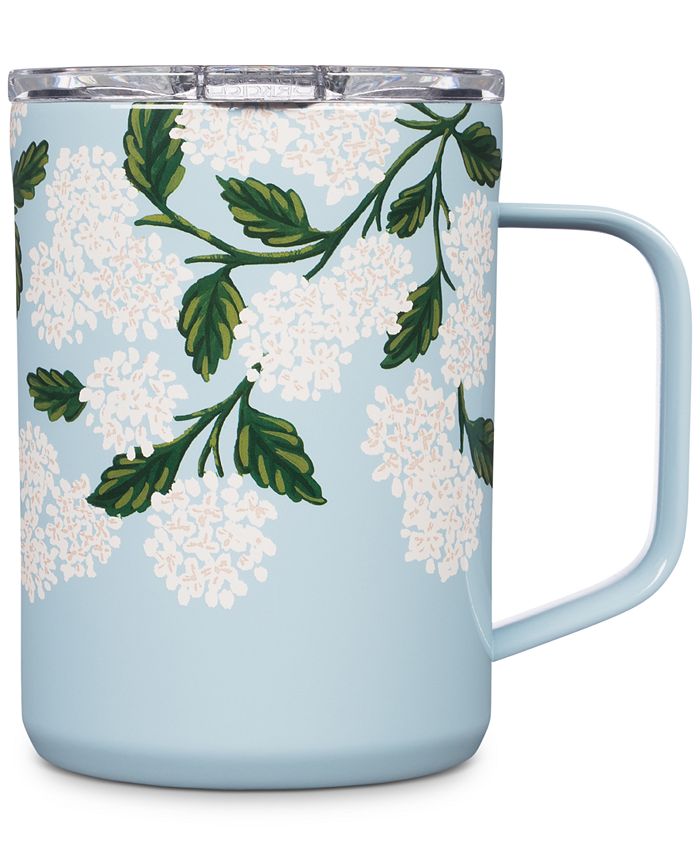 Corkcicle 16 oz Rifle Paper Co. Blue Hydrangea Coffee Mug