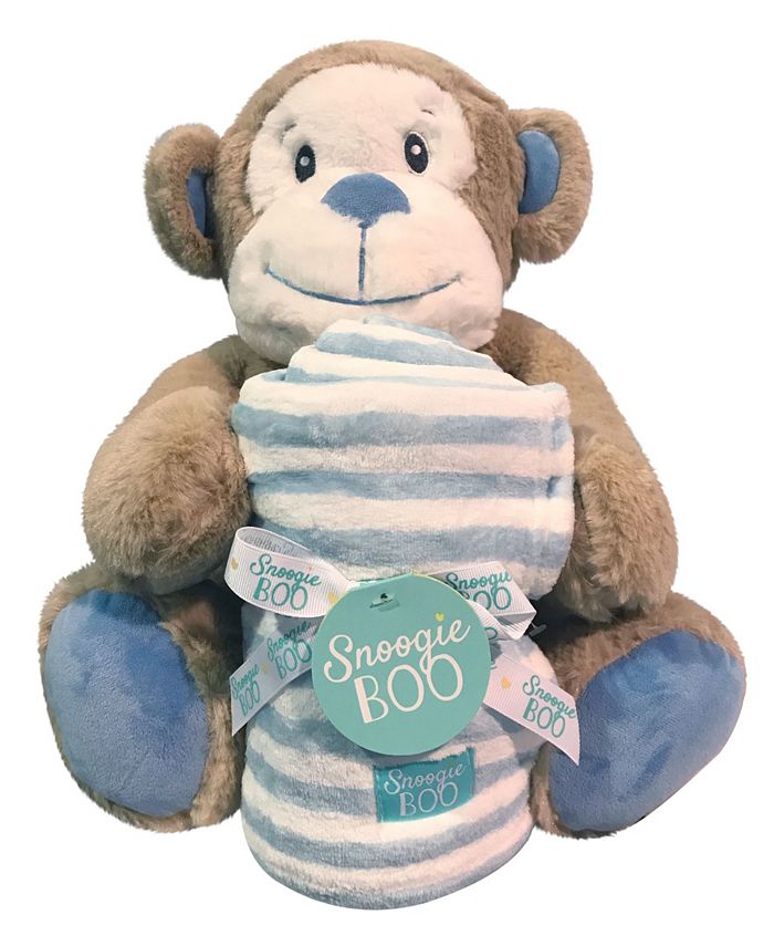 Happycare Textiles Snoogie Boo Hug Me Ultra Soft Blanket with Stuffed Animal Toy Set, 30" x 36"