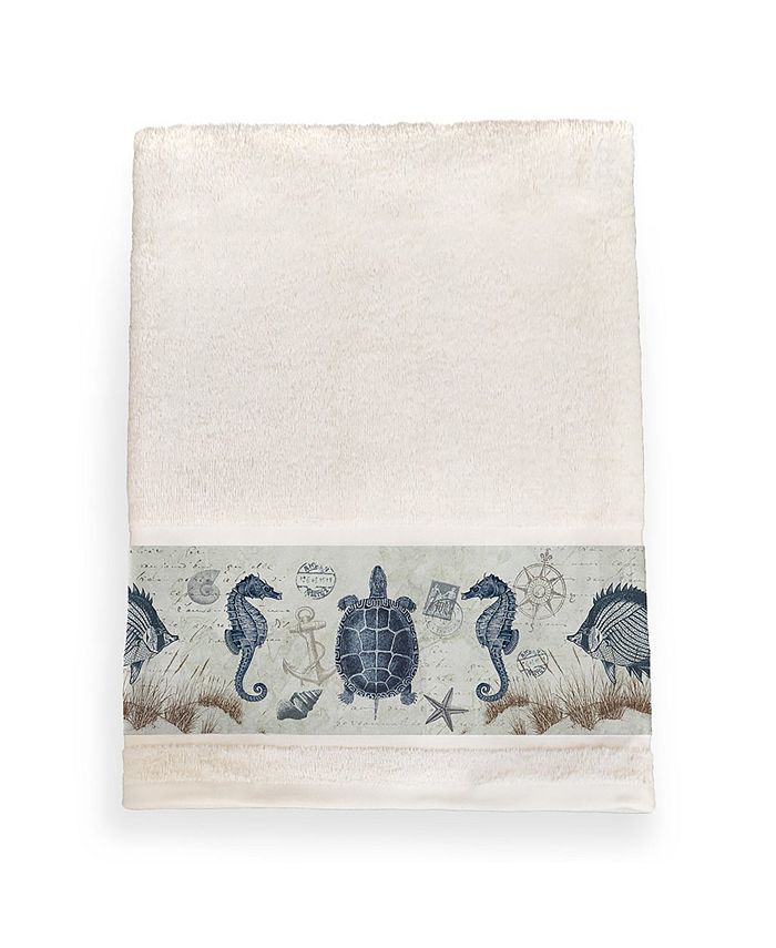 Laural Home Seaside Postcard Bath Towel