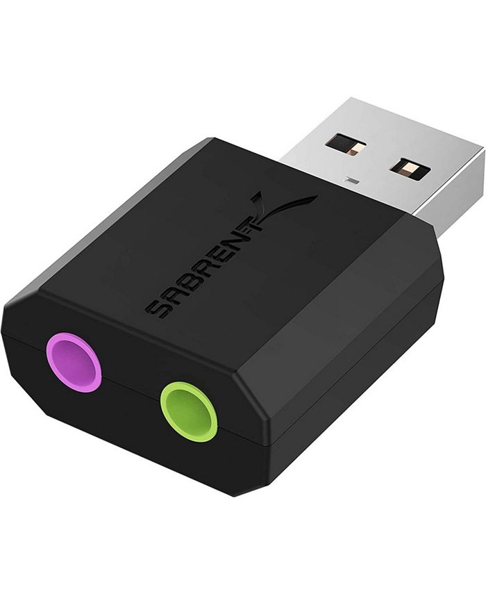 Sabrent AU-MMSA USB External Stereo Sound Adapter for Windows & Mac