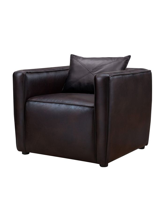 Furniture of America Charlie Modern Vinyl Accent Chair