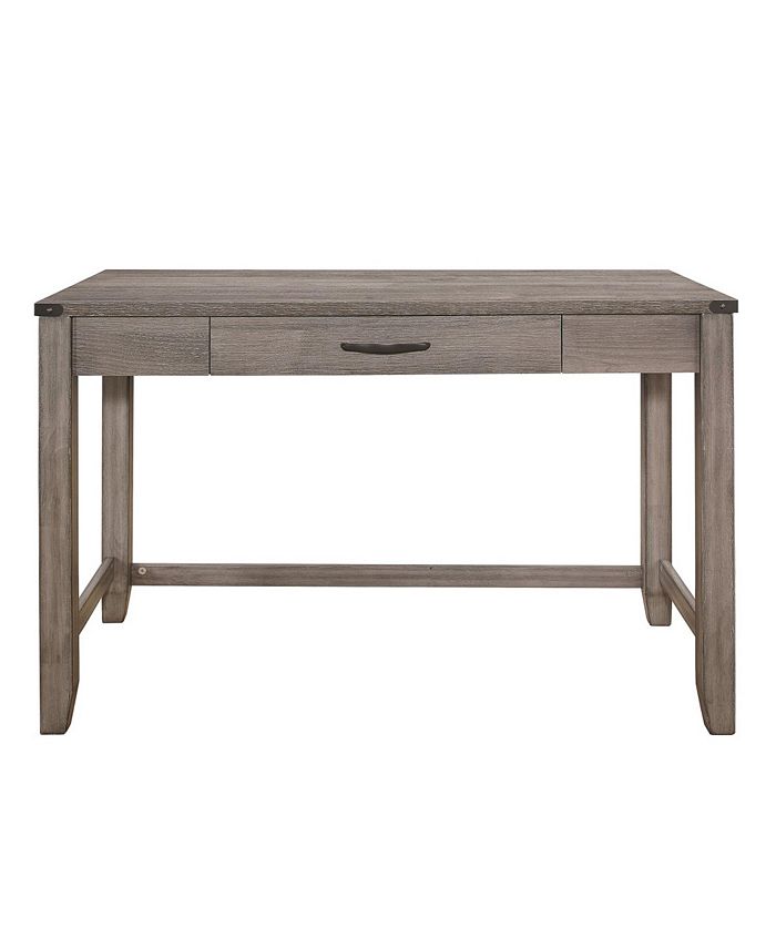 Offex Woodrow Collection Home Office Writing Desk with Drawer, Brownish Gray