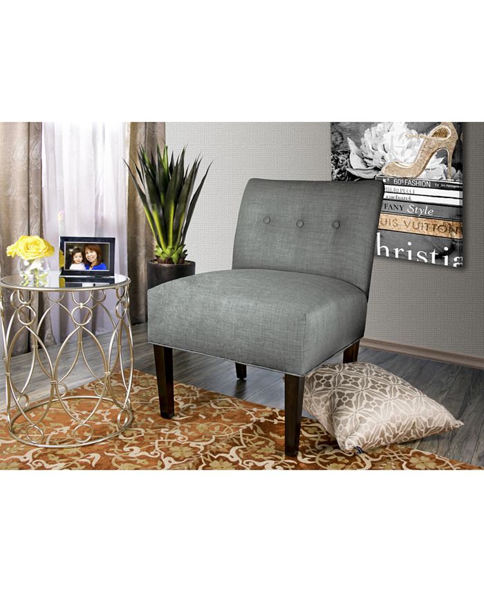 MJL Furniture Designs Samantha Button Tufted Upholstered Accent Chair