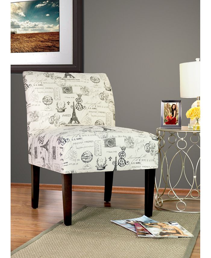 MJL Furniture Designs Samantha Button Tufted Upholstered Accent Chair