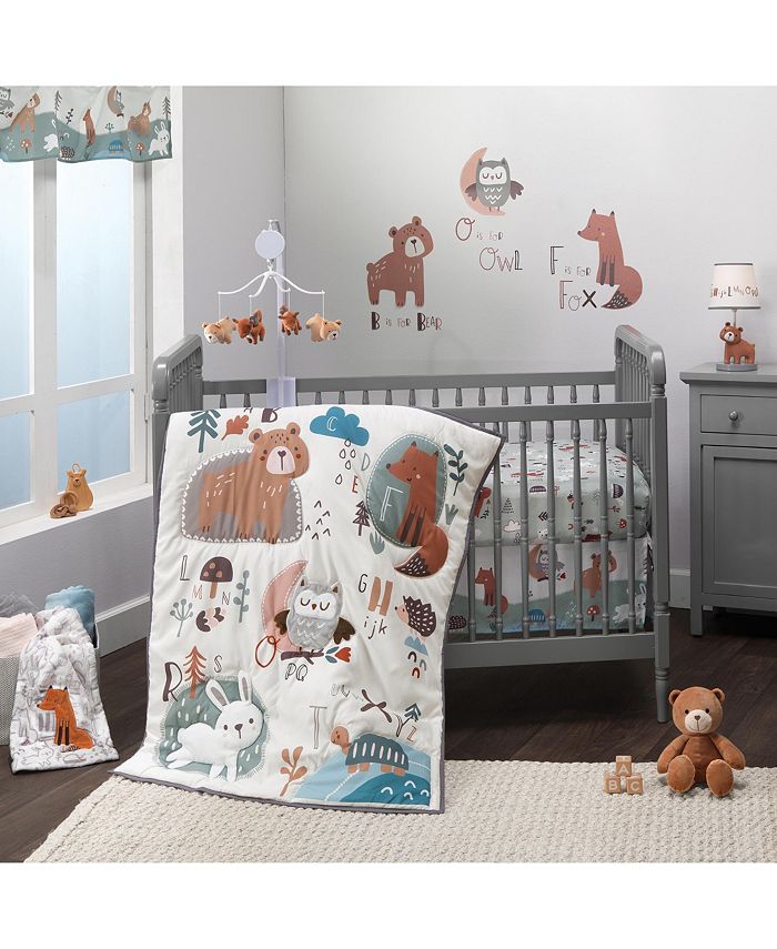 Bedtime Originals Animal Alphabet 3-Piece Infant Nursery Baby Crib Bedding Set