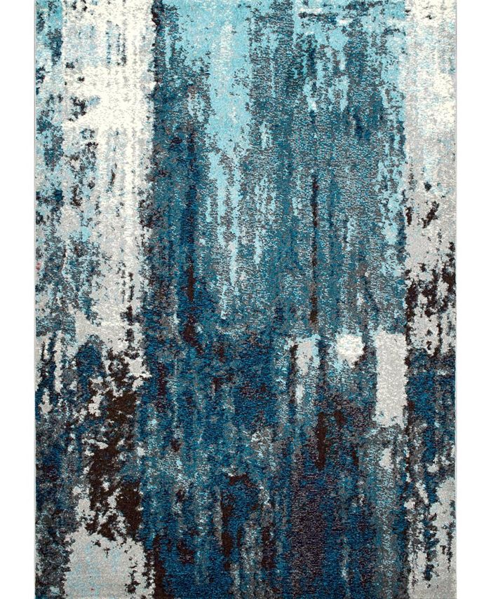 nuLoom Carnival Abstract Haydee Blue 6'7" x 9' Area Rug
