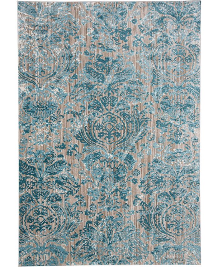 Simply Woven Mara R3475 Aqua 2'2" x 4' Area Rug