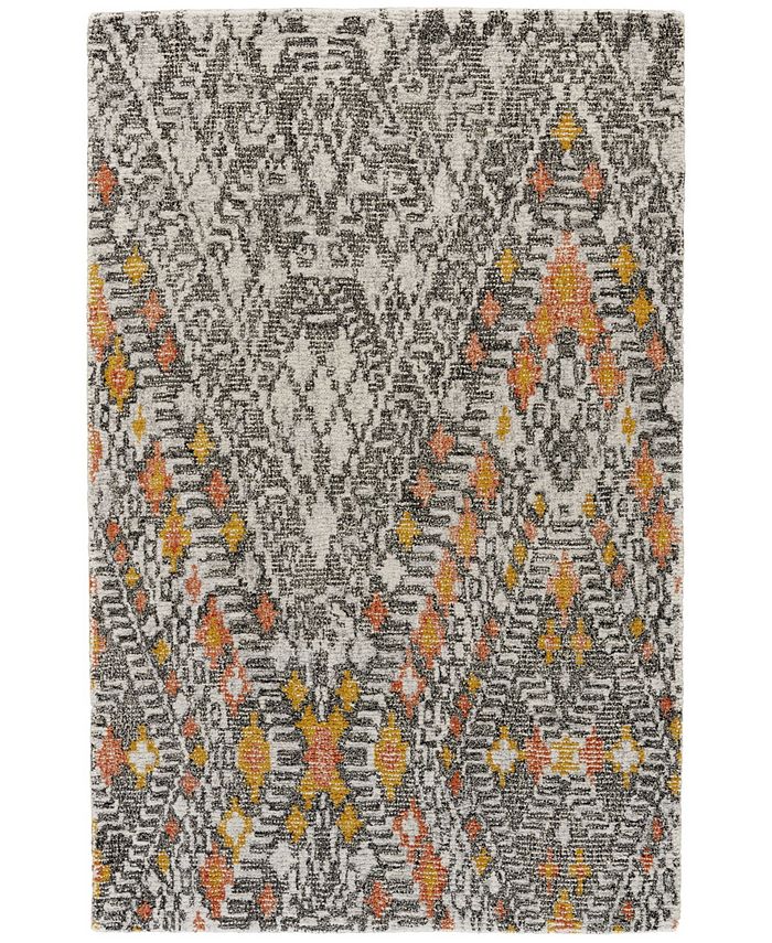 Simply Woven Anastasia R8476 Tangerine 9'6" x 13'6" Area Rug